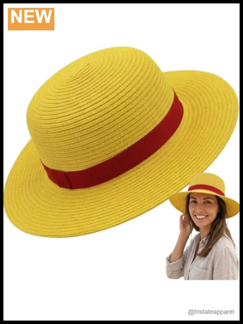 Hand-Woven Straw Sun Hat with Chin String, Wide Brim, Unisex for Beach, Cosplay